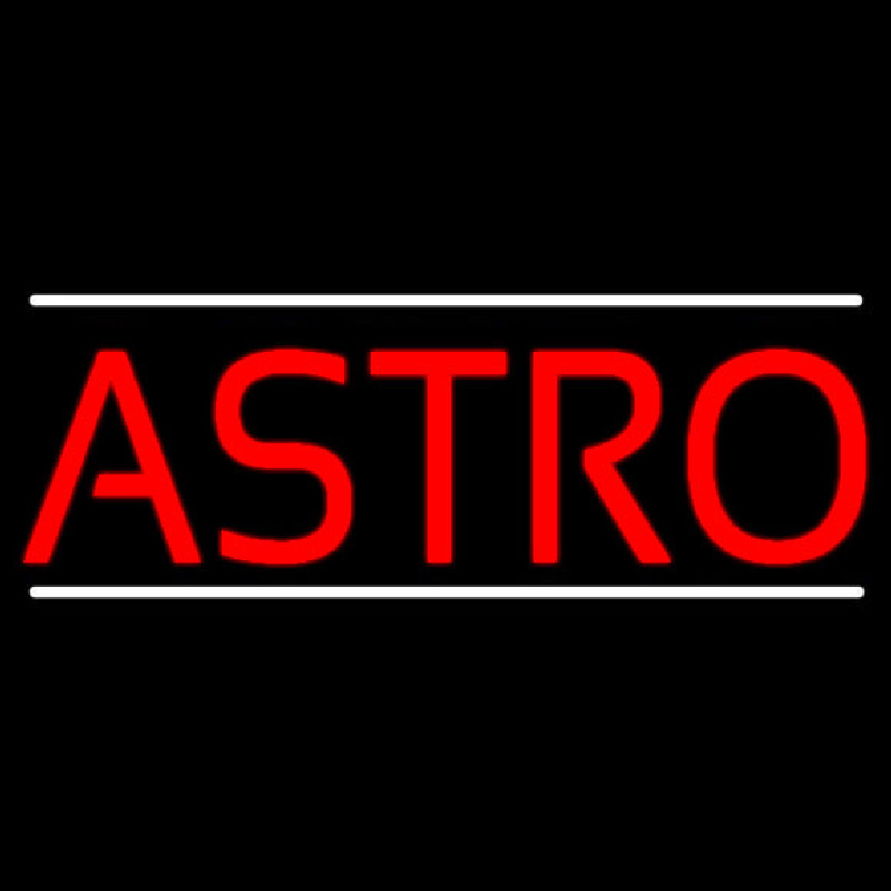 Red Astro White Line Neonreclame