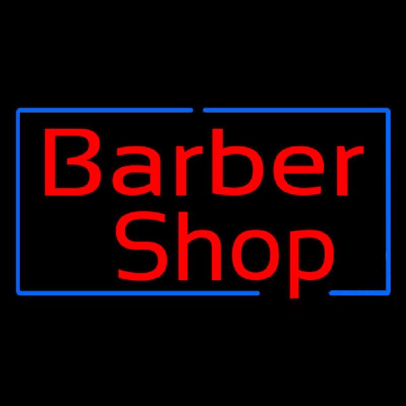 Red Barber Shop Border Neonreclame
