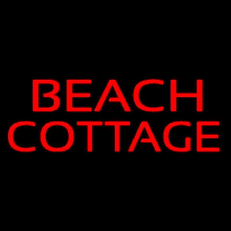 Red Beach Cottage Neonreclame