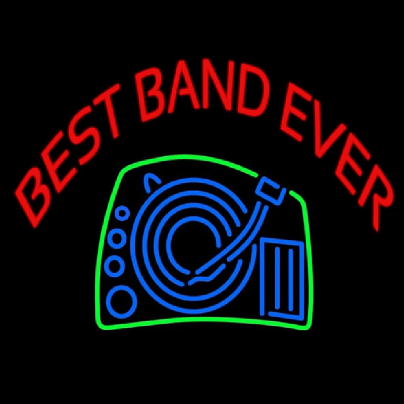 Red Best Band Ever Neonreclame