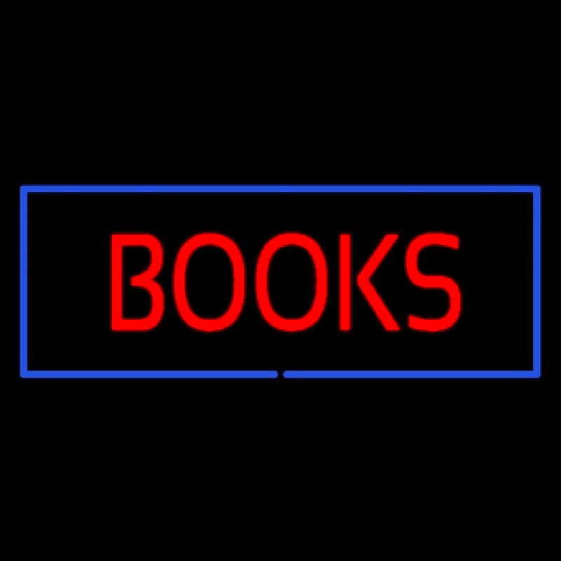 Red Books With Blue Border Neonreclame