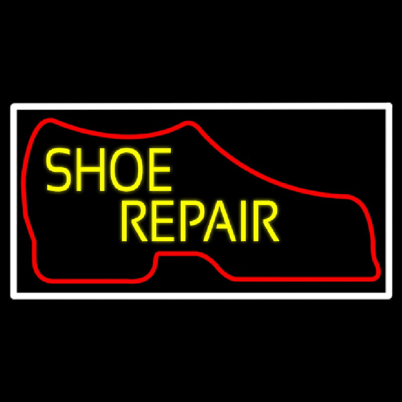 Red Boot Yellow Shoe Repair Neonreclame