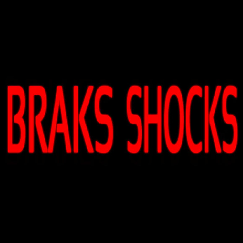 Red Brakes Shocks Neonreclame
