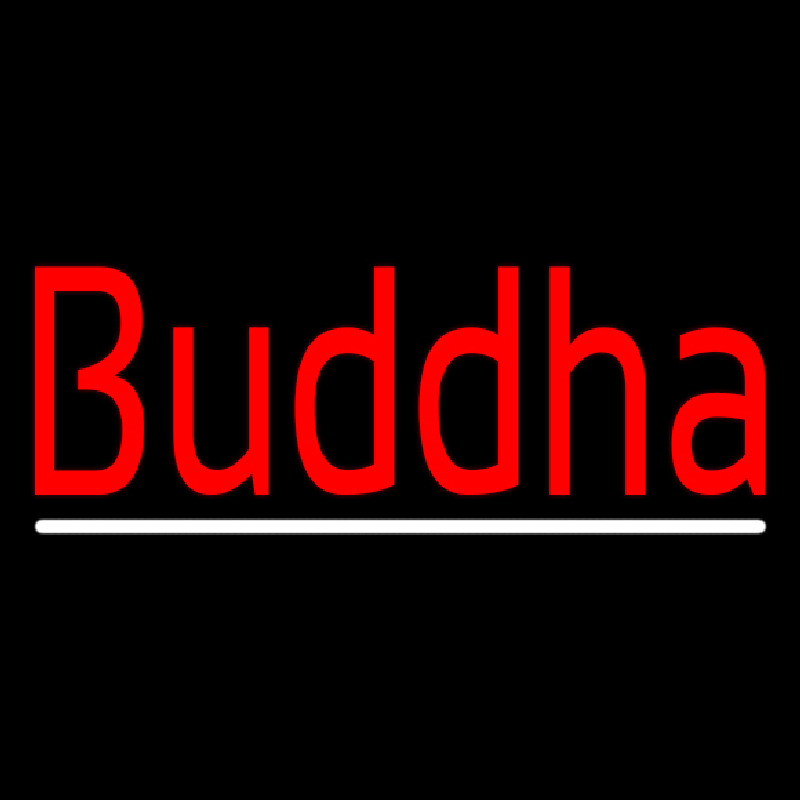 Red Buddha With Line Neonreclame