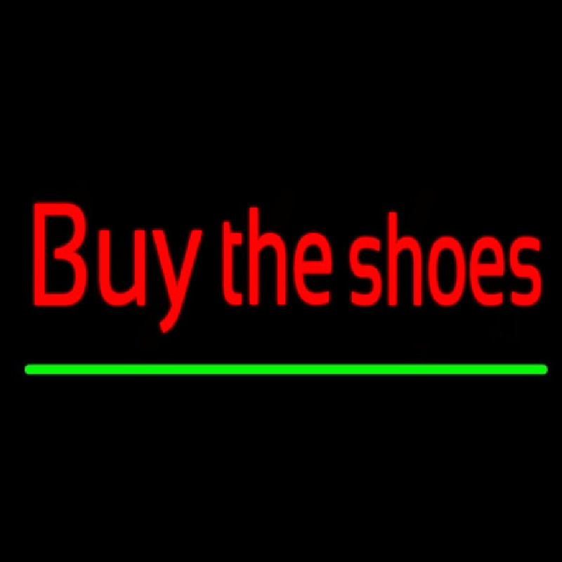 Red Buy The Shoes Neonreclame