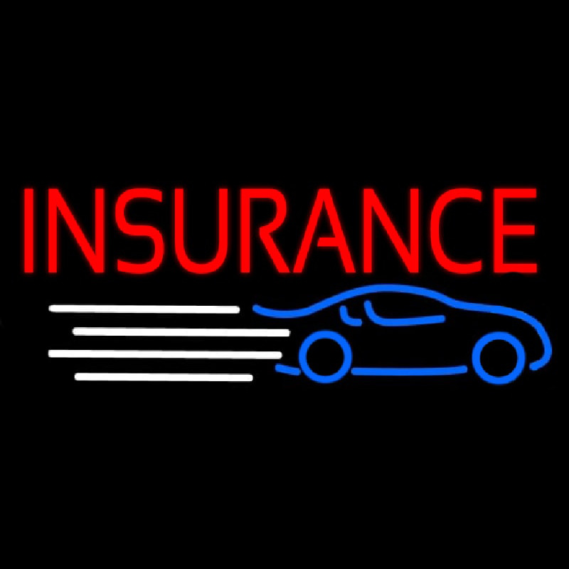 Red Car Insurance Neonreclame