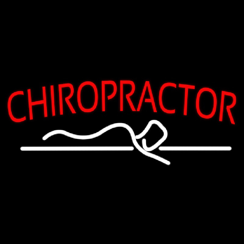 Red Chiropractor Logo Neonreclame