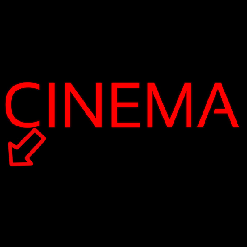 Red Cinema Here Neonreclame