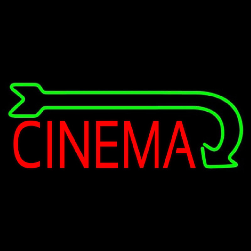 Red Cinema With Green Arrow Neonreclame
