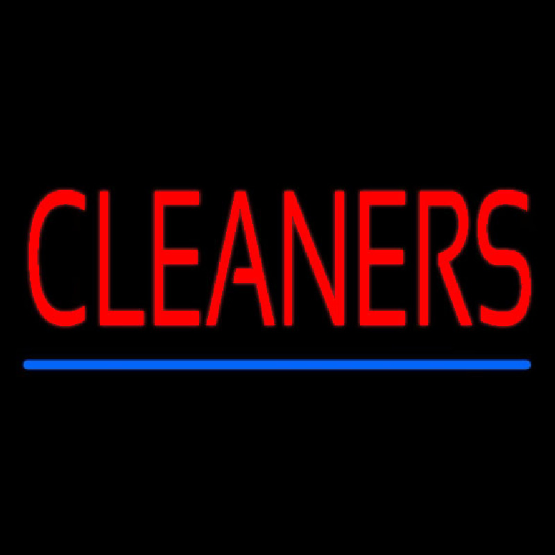 Red Cleaners Blue Line Neonreclame
