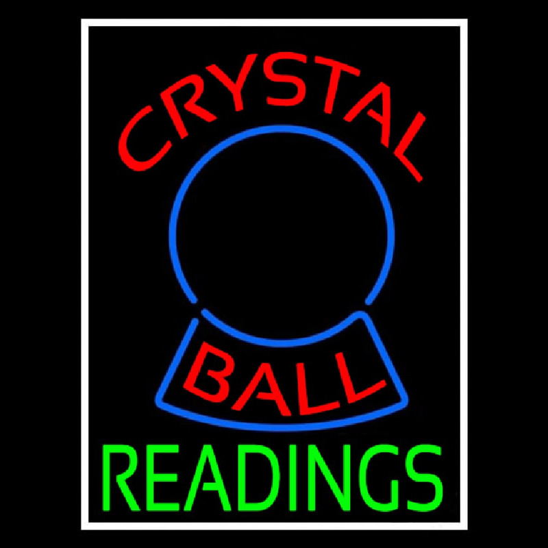 Red Crystal Ball Green Reader Neonreclame