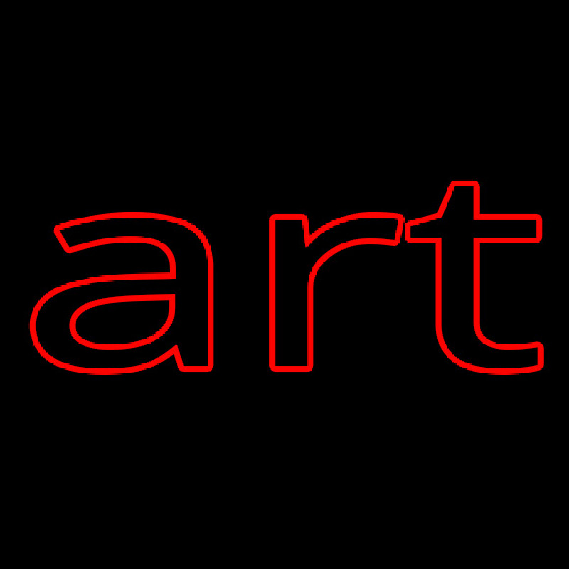 Red Cursive Art 1 Neonreclame