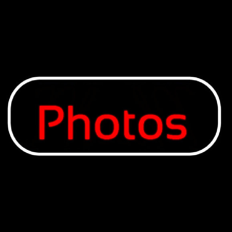 Red Cursive Photos With Border Neonreclame