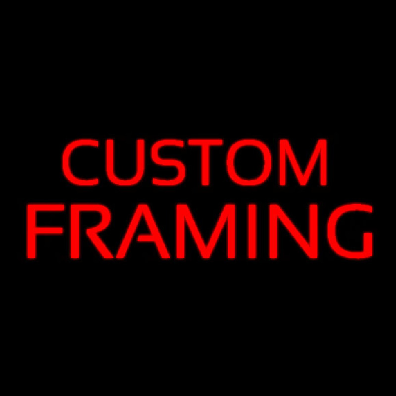 Red Custom Framing Neonreclame