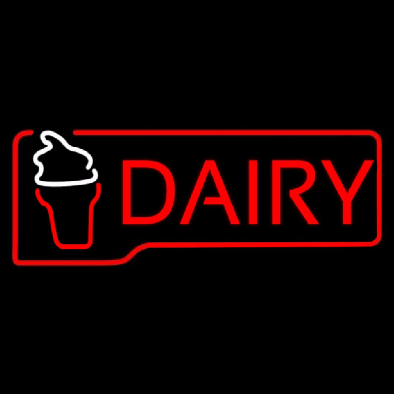 Red Dairy With Logo Neonreclame