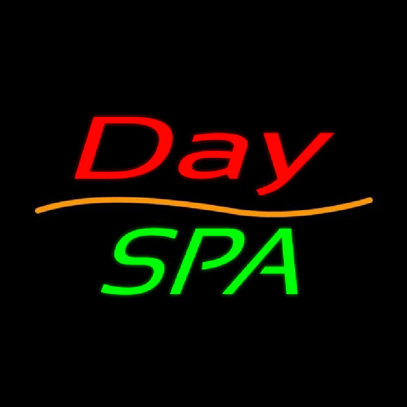 Red Day Spa Green Neonreclame