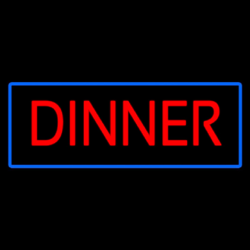Red Dinner With Blue Border Neonreclame