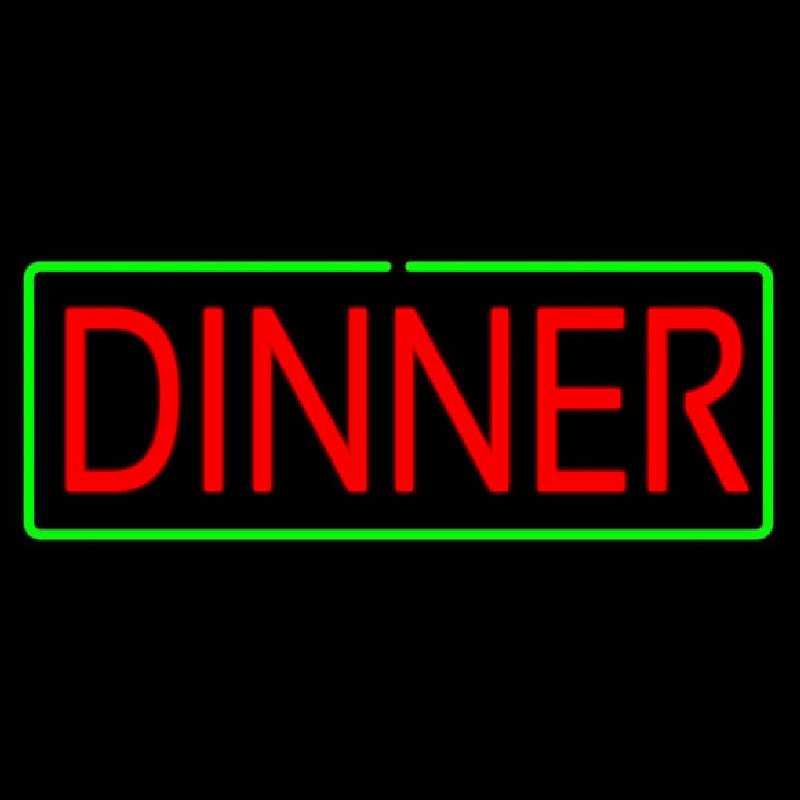 Red Dinner With Green Border Neonreclame