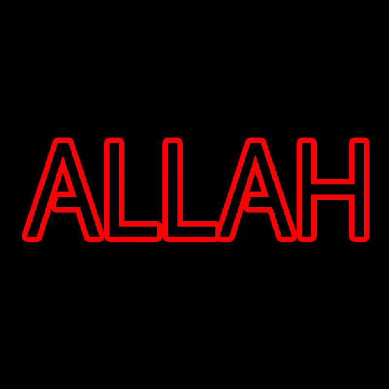 Red Double Stroke Allah Neonreclame