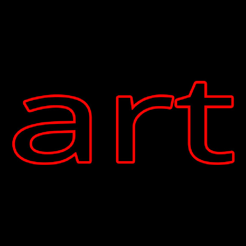 Red Double Stroke Art 1 Neonreclame