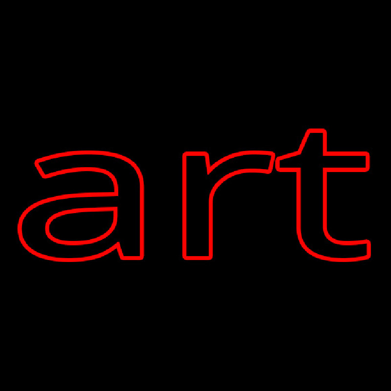 Red Double Stroke Art 2 Neonreclame