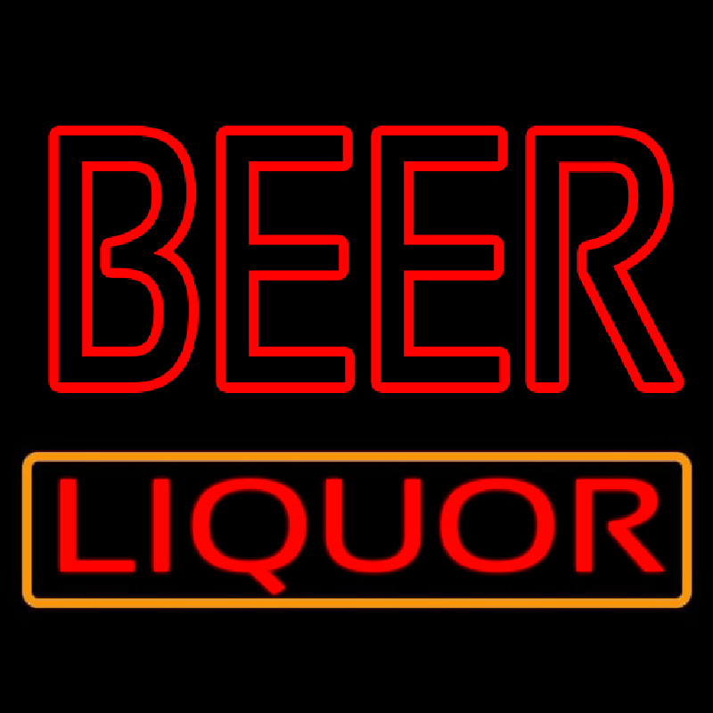 Red Double Stroke Beer Liquor Neonreclame
