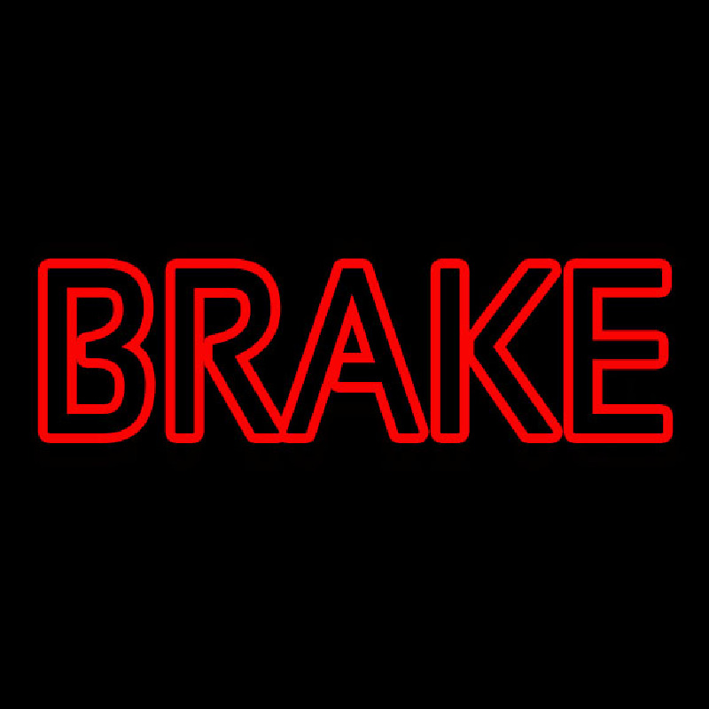 Red Double Stroke Brake Neonreclame