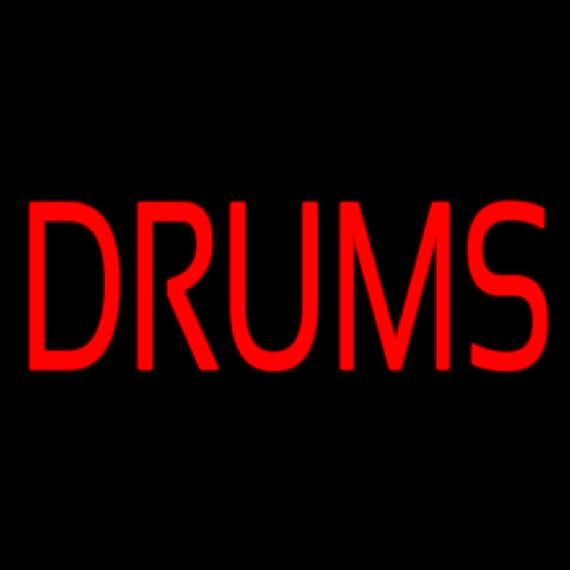 Red Drums Block Neonreclame