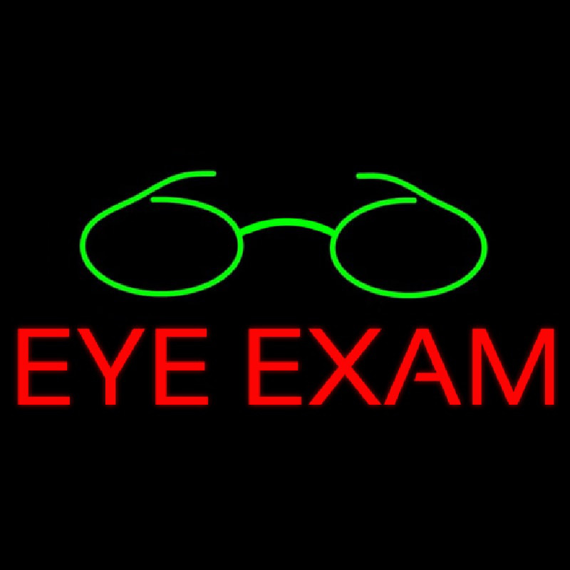 Red Eye E am Green Glass Logo Neonreclame
