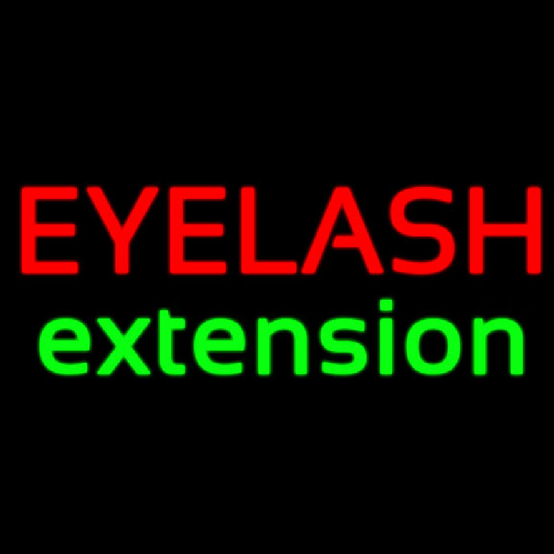 Red Eyelash Green E tension Neonreclame