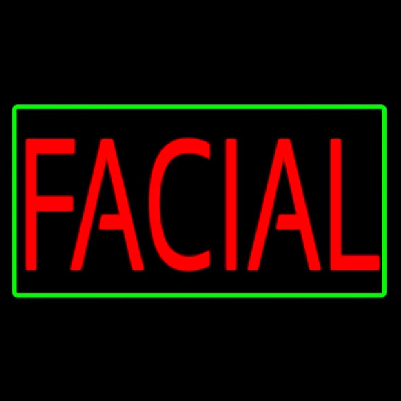 Red Facial Green Border Neonreclame