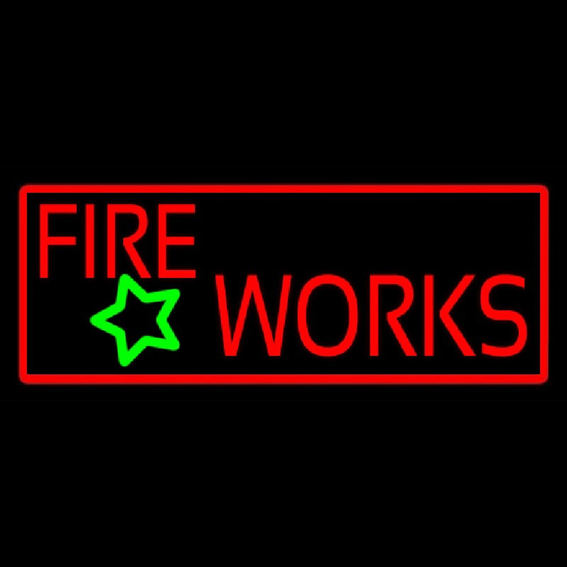 Red Fireworks Neonreclame