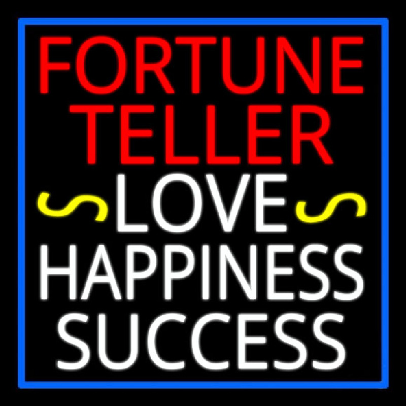Red Fortune Teller White Love Happiness Success Neonreclame
