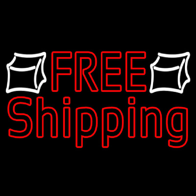 Red Free Shipping Neonreclame