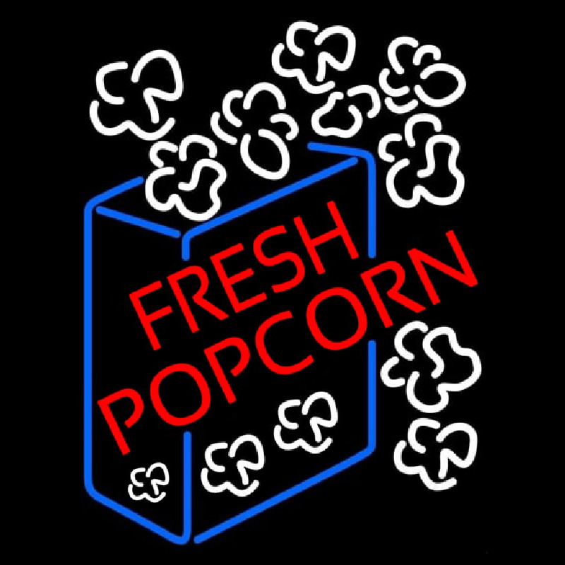 Red Fresh Popcorn Neonreclame