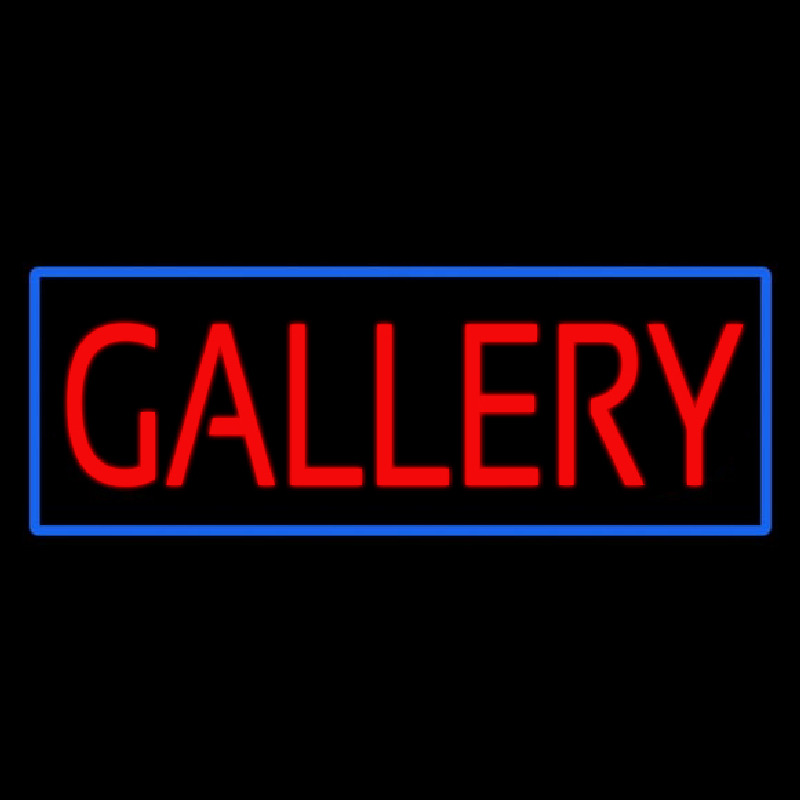 Red Gallery Blue Border Neonreclame