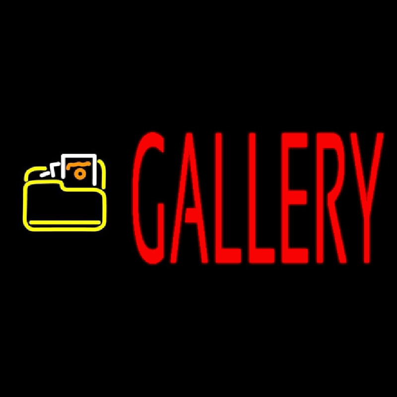 Red Gallery With Logo Neonreclame