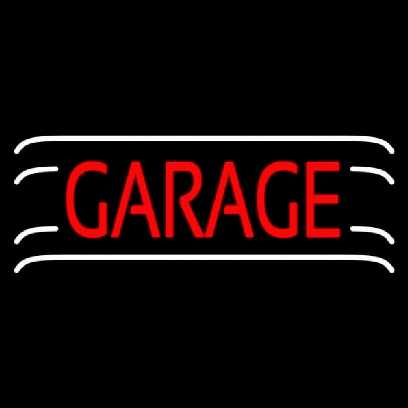 Red Garage Block Neonreclame