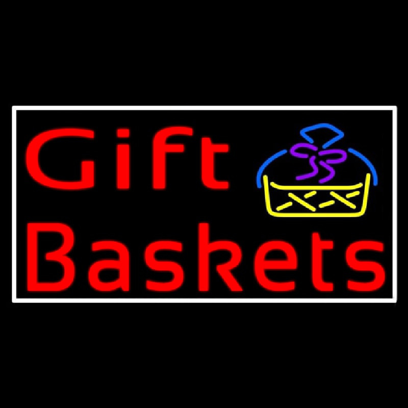 Red Gift Baskets With Logo Neonreclame