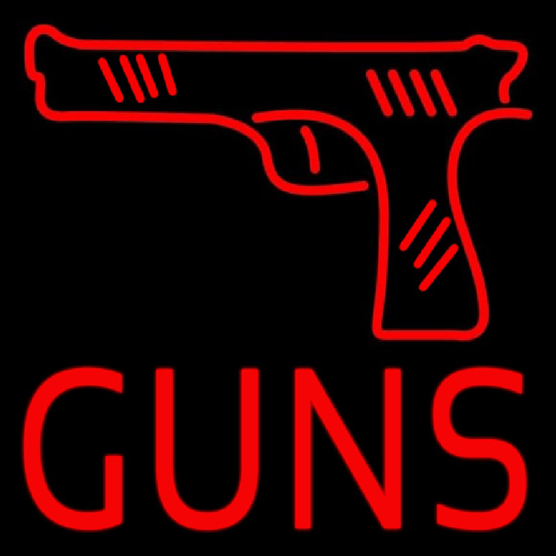 Red Guns Block Neonreclame