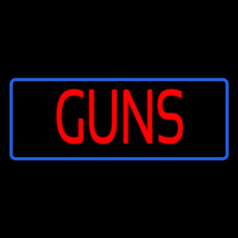 Red Guns Blue Border Neonreclame