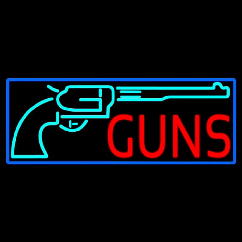 Red Guns Turquoise Logo Neonreclame