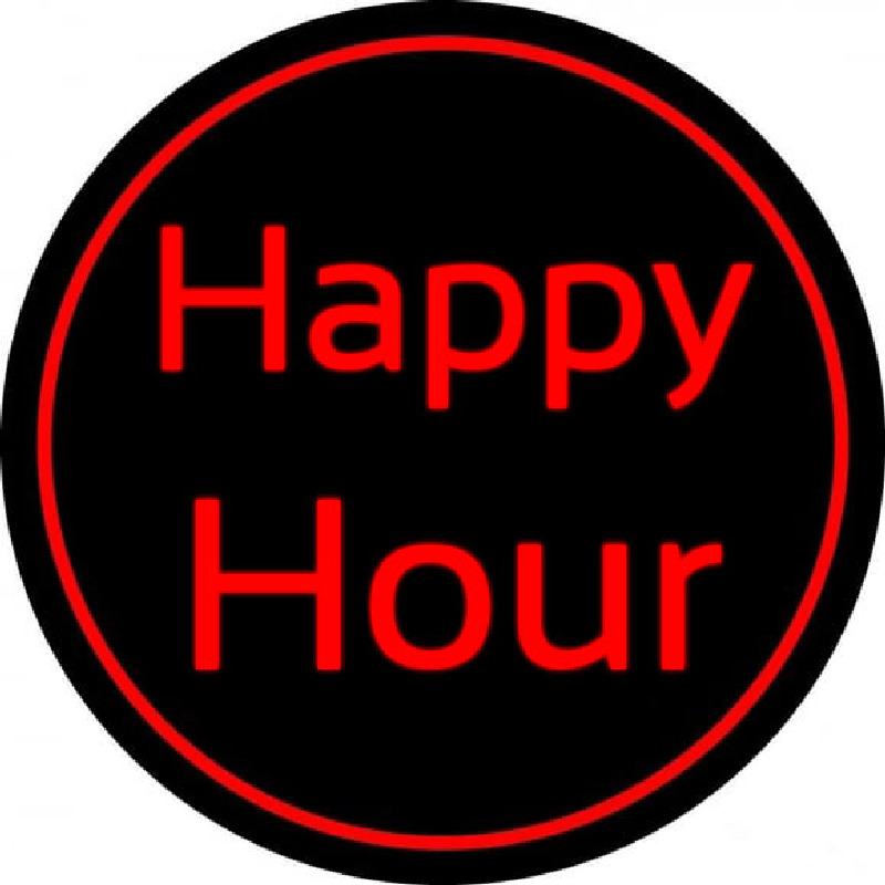 Red Happy Hour Neonreclame