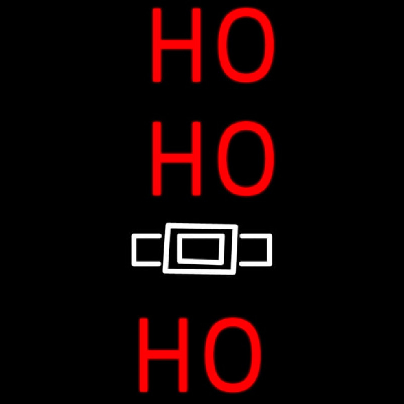 Red Ho Ho Ho Santa Logo Neonreclame