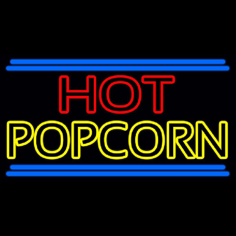 Red Hot Yellow Popcorn Neonreclame