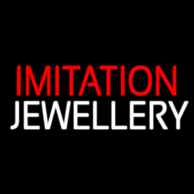 Red Imitation White Jewelry Neonreclame