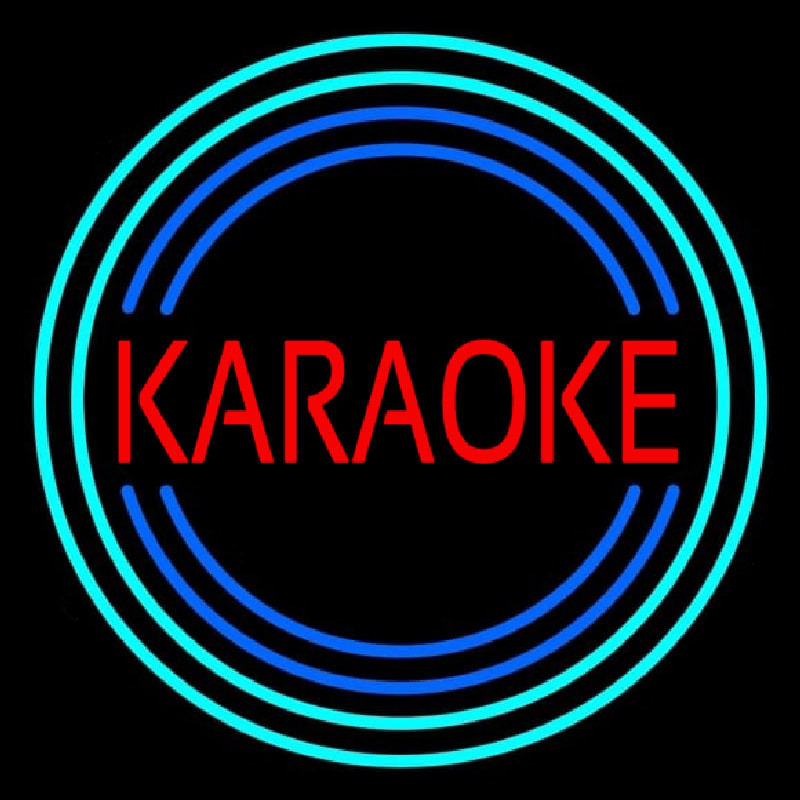 Red Karaoke Block Neonreclame