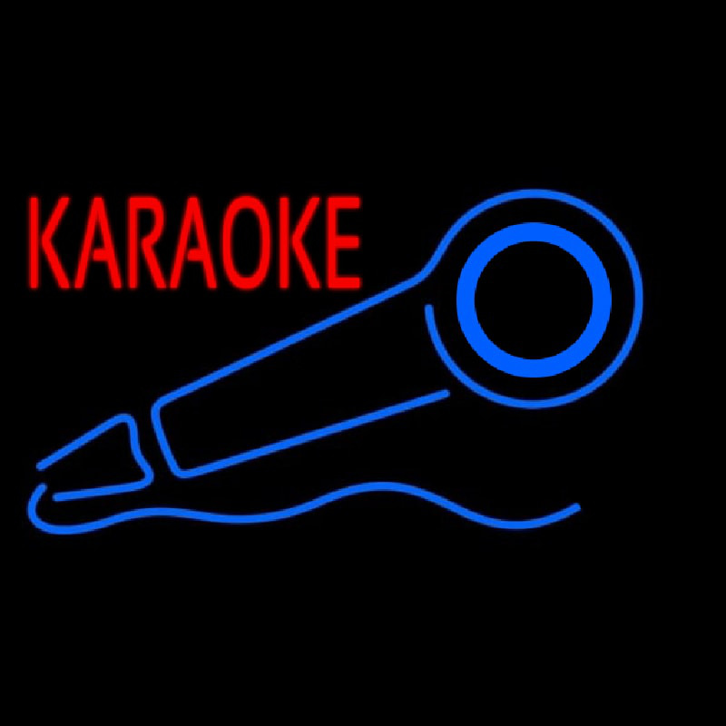 Red Karaoke With Mike Logo 2 Neonreclame