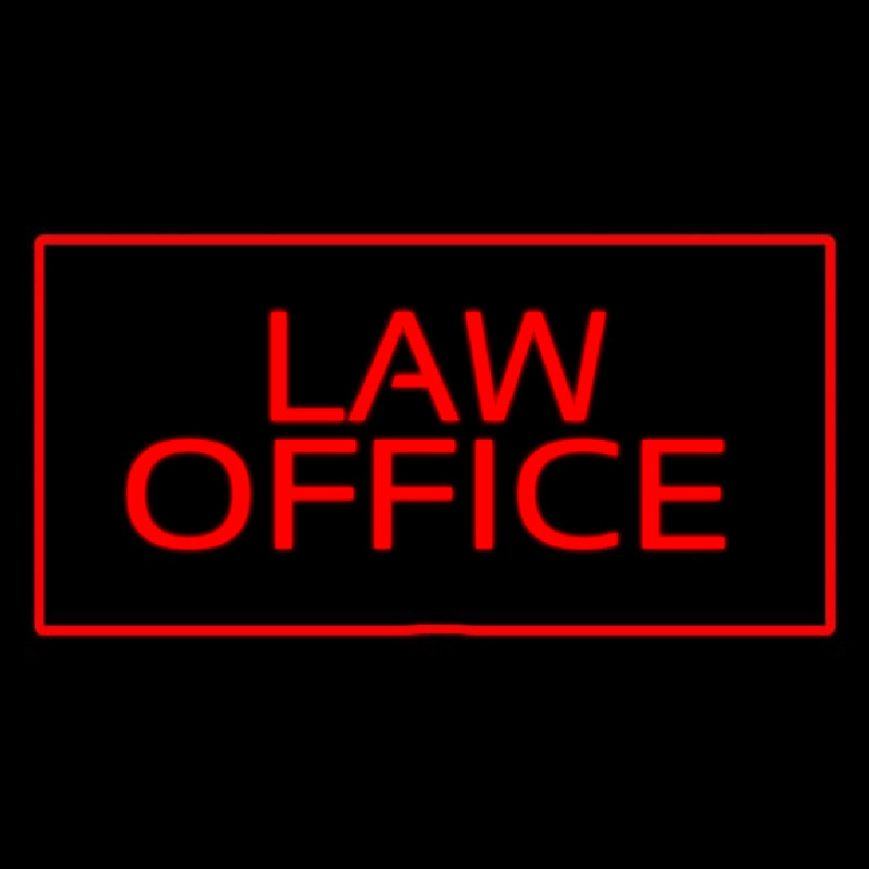 Red Law Office Red Border Neonreclame
