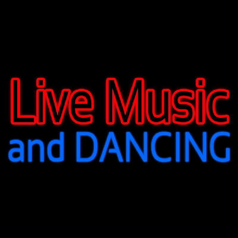 Red Live Music Blue And Dancing Neonreclame